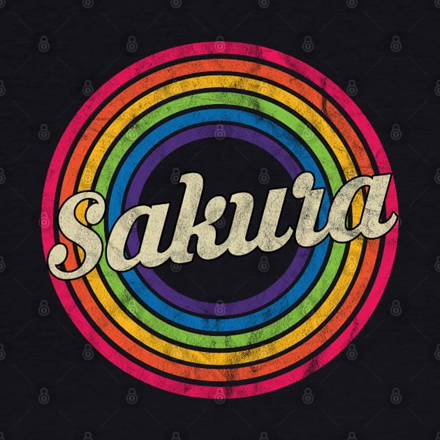 Sakura - Retro Rainbow Faded-Style by MaydenArt